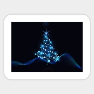 Simple winter / Christmas design with stylish Xmas tree Sticker